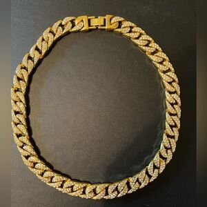 Blinged Gold Chain - No Tarnishing, Solid weight